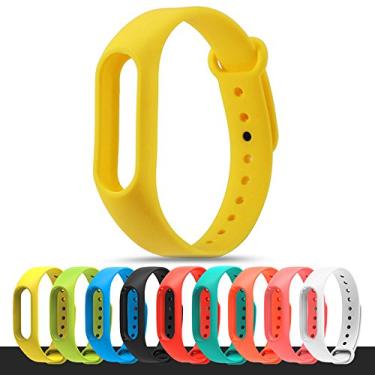 Imagem de Pulseira Extra para Mi Band 2 Colorida e Película, Amarelo