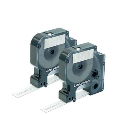 Imagem de 2PK Compatível com Dymo D1 45020 Fita de etiqueta branca em cartucho de etiquetagem transparente para LabelManager 160 280 420P (1/2" x 23 pés)