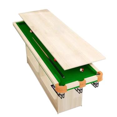 Imagem de Mesa De Bilhar Pequena, Mesa De Treinamento De Piscina Coberta, Mini Mesas De Sinuca Para Adultos, Para Sala De Estar, Escritório, Garagem (Color : Style2, Size : 2.45x0.61m/8x2ft)