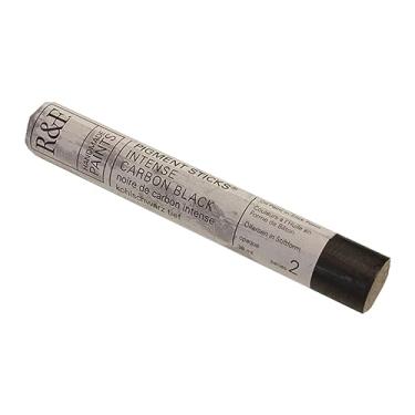 Imagem de R&F Tintas feitas à mão - bastão de pigmento de óleo profissional, preto de carbono intenso, 38 ml