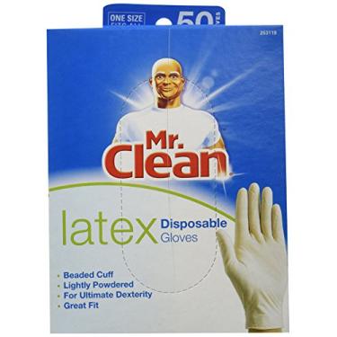 Imagem de Luva de látex descartável Mr. Clean, 50 unidades