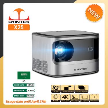 Imagem de BYINTEK-X25 Projetor Full HD  1080P  vídeo 4K  foco automático  Wi-Fi  LCD inteligente  vídeo LED