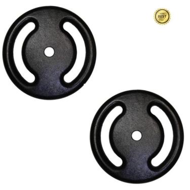 Imagem de Kit 2x Anilha Super Premium de 25Kg Ferro Fundido Pintada Academia-Unissex