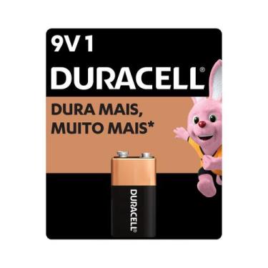 Imagem de Pilha Alcalina 9V Duracell Bateria 9 Volts 6Lr61 6F22 1 Unidade