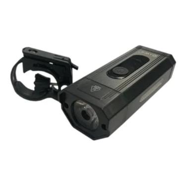 Imagem de Farol lanterna de guidão bike bicicletas mtb e speed recarregavel com indicador de bateria USB 800 Lumens