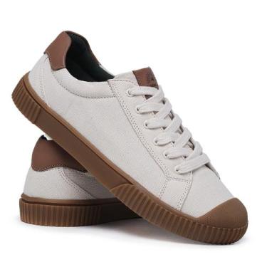 Imagem de Tenis Feminino Star Super Leve Carmina Morana, Off white com bege, 36