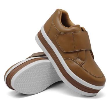 Imagem de Tênis Moda Casual Sneaker Chunky Feminino Sola Borracha Leve E Confort