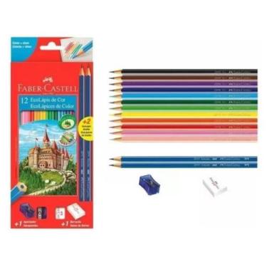 Imagem de Lapis De Cor Faber Castell 12 Cores + Borracha + Apontador