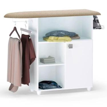 Imagem de Tábua de Passar Roupa com Balcão Vitória Branco 107 cm - Pallazio