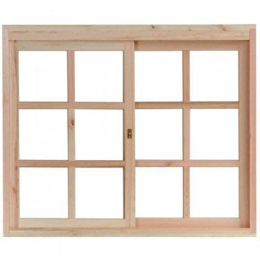 Imagem de Janela de Madeira de Correr 120x120cm com Caixilho 9,4cm Ewk 390 Rondo