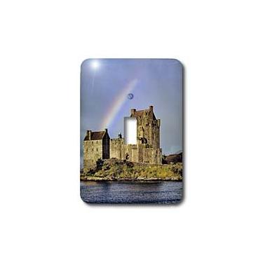 Imagem de 3dRose LLC lsp_82825_1 Escócia Highland Eilean Donan Castle Rainbow Eu36 Rer0024 Ric Ergenbright Interruptor de alternância única