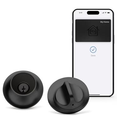 Imagem de Level Lock + Smart Lock Plus Apple Home Keys – Fechadura inteligente para entrada sem chave – Inclui cartões – Funciona com iOS, Android, Apple HomeKit (preto fosco)