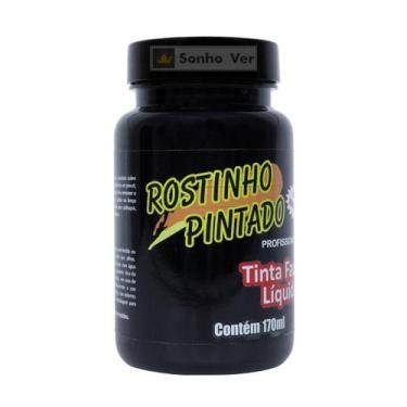Imagem de Tinta Líquida Facial Rostinho Pintado 170ml GRANDE, Preto