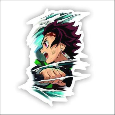 Imagem de Adesivo Sticker Vinil Impermeável Demon Slayer Tanjiro - Império da Im