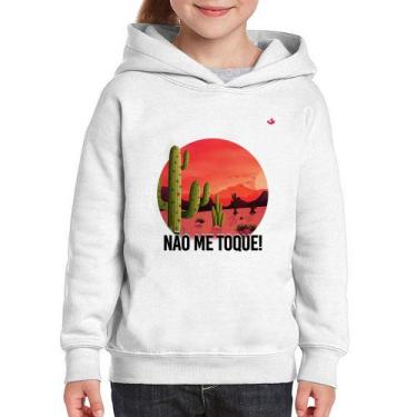 Imagem de Moletom Infantil Não me toque! - Foca na Moda, Branco, 12