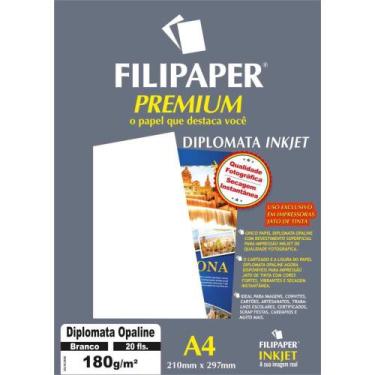 Imagem de Papel A4 Diplomata Premium Branco 180G Caixa com 20 - Filiperson