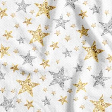 Imagem de TNT Estampado 1,40M 40G Estrela Brilho, Rolo com 25 Metros - Supper