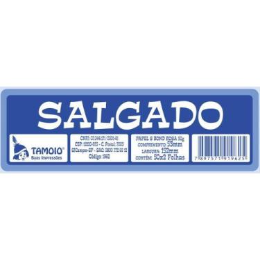 Imagem de Impresso Talão Ficha Salgado 50X2 - 53MM X 152MM - Pacote com 10 Unida