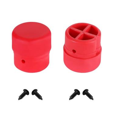 Imagem de KAMIER Pontas de plástico atualizadas de substituição para Razor Crazy Cart XL DLX Shift Drifter Carrinho estabilizador Post Kids Electric Go Kart Front Plastic Post Parts Vermelho (conjunto de 2)