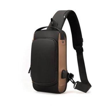 Imagem de Mochila dk transversal resistente carregador usb - Dark, Marrom, Uniss