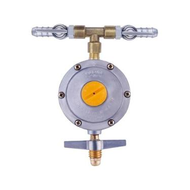 Imagem de Regulador Registro De Gás 13kg Saida Dupla Forno E Cooktop - Aliança