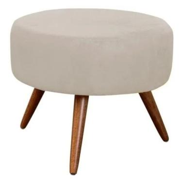Imagem de Puff Pés Palito Redondo Bege - Grupo Versatile - JBF Poltronas
