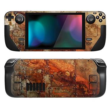 Imagem de PlayVital Conjunto completo de decalque de película protetora para LCD Steam Deck, adesivos personalizados capa de vinil para Steam Deck OLED - Rusty Armor