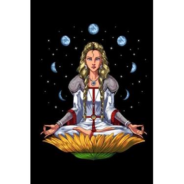 Imagem de Norse Mythology Notebook: Goddess Freya Scandinavian Nordic Black Lined Notebook