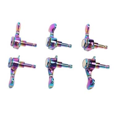 Imagem de Guitarra Bloqueio Tuner Chaves Metal Tuning Pegs Substituição Alta Estabilidade Elétrica Acústica Folk Guitarras