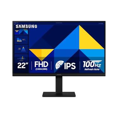Imagem de SAMSUNG Monitor essencial de 22 polegadas (S30GD) com painel IPS e suporte apenas de inclinação, taxa de atualização de 100 Hz, design ergonômico, cuidados oftalmológicos avançados, modo de jogo,