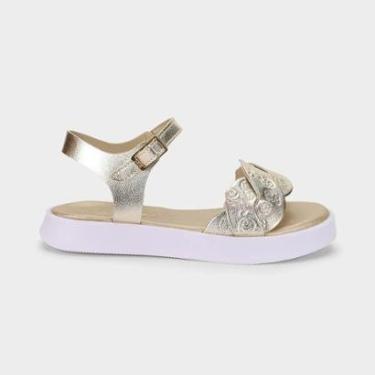 Imagem de Sandália Infantil Bibi Plataforma Dourada-Feminino