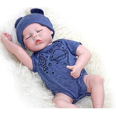 Imagem de Bebe reborn mole silicone,boneca bebe reborn,18 Polegadas Vinil Silicone Macio Bebê reb...