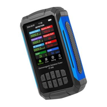 Imagem de Detector de Radiação de Campo Eletromagnético, Exibição de Cor de 2,8in TFT, Dosímetro Recarregável de 5 Em 1 Com Configurações Personalizáveis, Gráficos de Tendência e Bateria