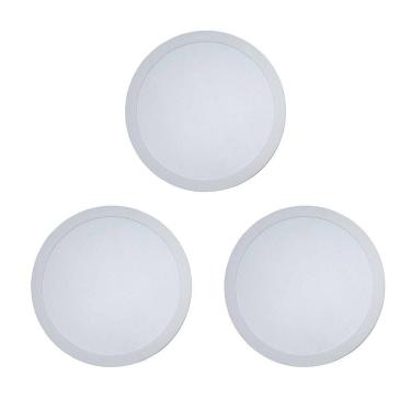 Imagem de Kit 3 Painéis Plafon Led de Sobrepor Modaza Redondo 24W, Branco 6500K