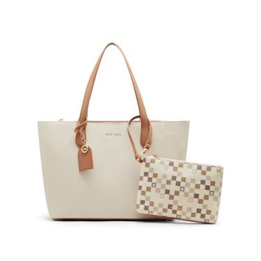 Imagem de Anne Klein Bolsa feminina colada dupla com bolsa, pergaminho, Pergaminho, Large