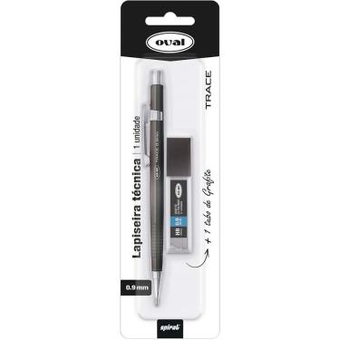 Imagem de Lapiseira 0.9mm técnica preta + 1 tubo de grafite. Oval bt 1 un