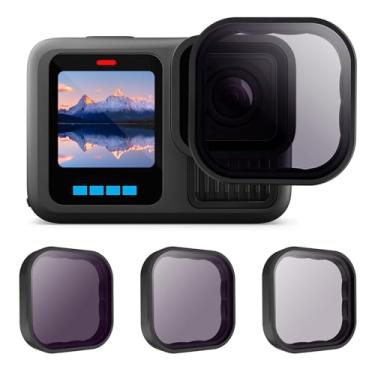 Imagem de AFAITH Conjunto de filtros ND compatível com GoPro Hero 13 preto, kit de filtros ND8 ND16 ND32, vidro óptico HD multi-revestido