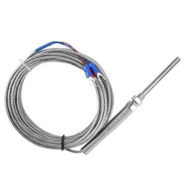 Imagem de Sonda de Termopar de Alta Precisão PT100, Fio de Sensor de Temperatura de Resposta Rápida, Faixa de 0-400 ℃, Fio Incluído (5m)