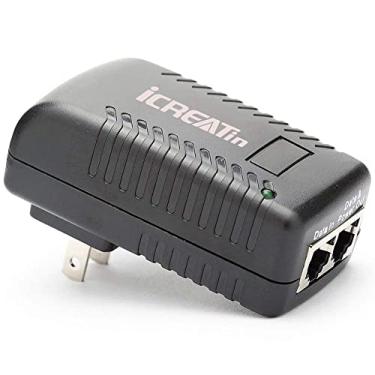 Imagem de iCreatin Adaptador De Fonte De Alimentação Injetora Poe De 48 V, Compatível Com Ieee 802.3Af De 10/100 Mbps Para A Maioria Das Câmeras Ip, Telefones, Pontos De Acesso E Muito Mais Da Cisco/Polycom/A