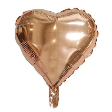 Imagem de Balão de Festa Microfoil Coração Rose Gold - 18" 45cm - 01 Unidade - R