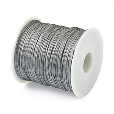 Imagem de Cheriswelry Fio De Nylon Para Contas 100 M E 0,8 Mm, Cinza, Nó Chinês, Rabo Rato, Rolo Linha Macramê, Fazer Joias, Materiais Embrulho Kumihimo, Artesanato Faça Você Mesmo