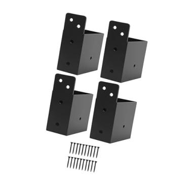 Imagem de IEUDNS 4x Suportes de Pérgola Acessórios de Alta Dureza, Suportes de Corrimão de Deck, Conector de Poste de para Cerca de 2x4 Postes, Escada, Gazebo