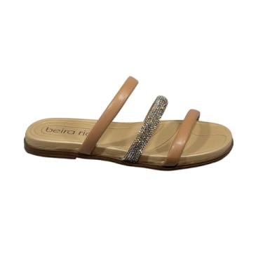 Imagem de Sandalia Beira Rio Feminino 8507.104 Salto Baixo Multicolorida Brilho