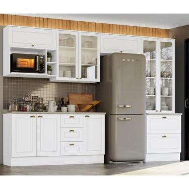 Imagem de Cozinha Modulada 311,5cm 7 peças 9 Portas 5 Gavetas Americana Henn - B