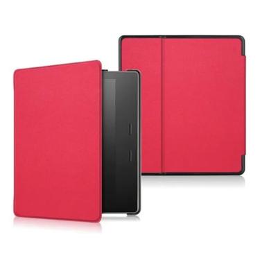 Imagem de Capa Compatível com Kindle Oasis - Auto Hibernação - Fecho Magnético (Não compatível com Kindle 11ª Geração e Kindle Paperwhite) (Pink)