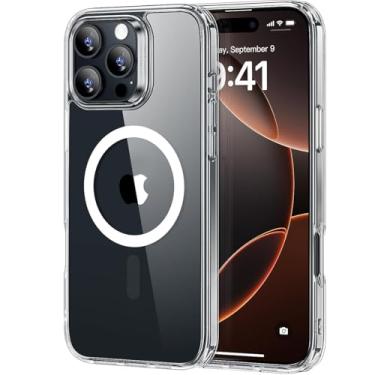 Imagem de [Capa Compatível com iPhone 16 PRO MAX] Capinha Clear Case Magnética Premium com Proteção de Câmera Compatível com Mag-saffe, Transparente Anti-Amarelamento e Resistente a Riscos e Anti Impacto