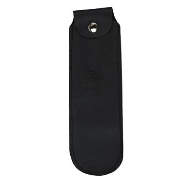 Imagem de Bolsa de armazenamento de gaita de mão confortável sentindo o recipiente de caixa de couro PU para viajar (21−24 Hole tipo 21x6.8cm/8.3x2.7inin)