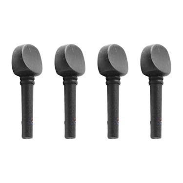 Imagem de Violino Tuning Pegs premium madeira violino Pegs substituição conjunto de 4 suave durável afinação Pegs para violino jogadores e músicos cor preta madeira sólida Material (M00592)