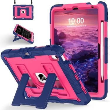 Imagem de WESOROL CASE Capa para iPad Air de 11 polegadas M3 (2025)/M2 (2024) iPad Air 5ª/4ª geração 10,9 polegadas (2022/2020), capa para iPad Air de grau militar à prova de choque de 11 polegadas para