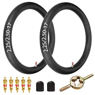 Imagem de FVRITO Tubo interno 2,25/2,50-17 70/100-17 para C70 C100 C102 CL70 CA100 CA200 CM91 P50 CL70 PA50 CR80R CR85R 81 puch CT90 Trail S65 RM8 5 TS500 Ciclomotor KX85 Motocycle Pit Dirt Bike